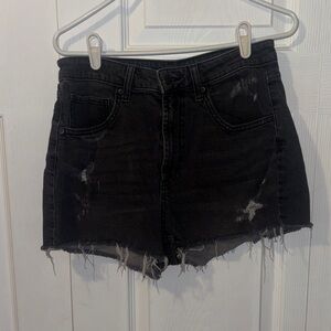 wild fable Black Distressed Denim Shorts
